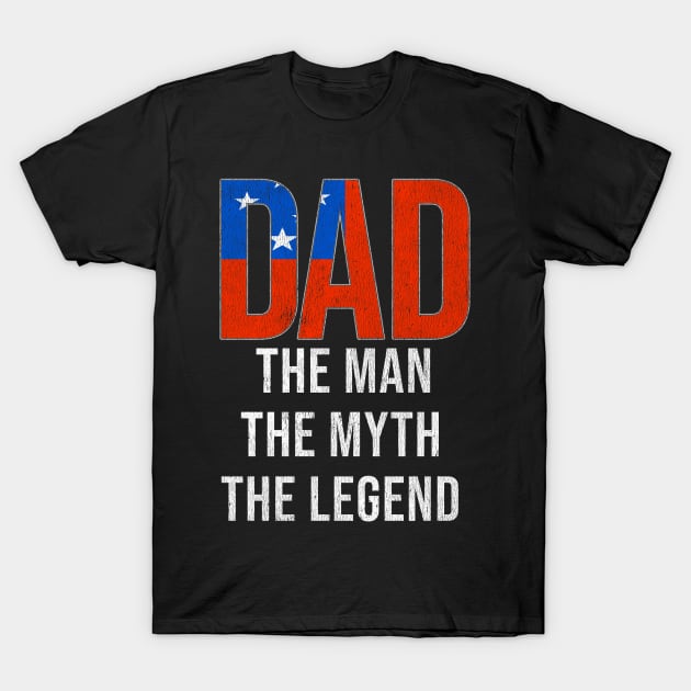 Samoan Dad The Man The Myth The Legend - Gift for Samoan Dad With Roots From Samoan T-Shirt by Country Flags